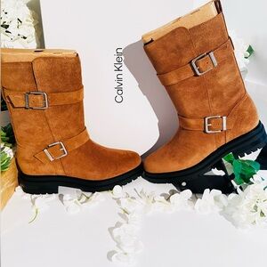 Calvin Klein Suede Boots SZ-9 NIB